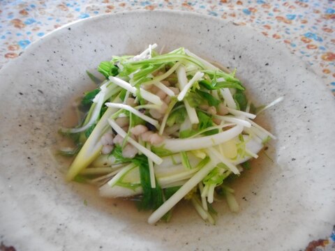 水菜と雑穀の白ダシ煮浸し